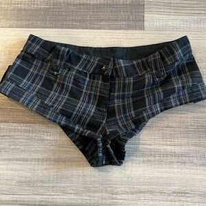Plaid Lip Service Micro Mini Shorts